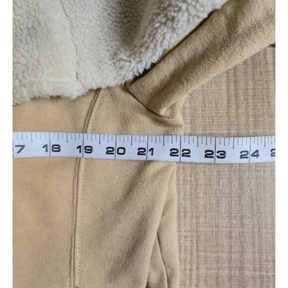 Lauren Ralph Lauren Sherpa Collared Jacket Size XS Tan Sweatshirt Zip Up Casual - Picture 5 of 7